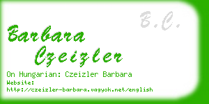 barbara czeizler business card
